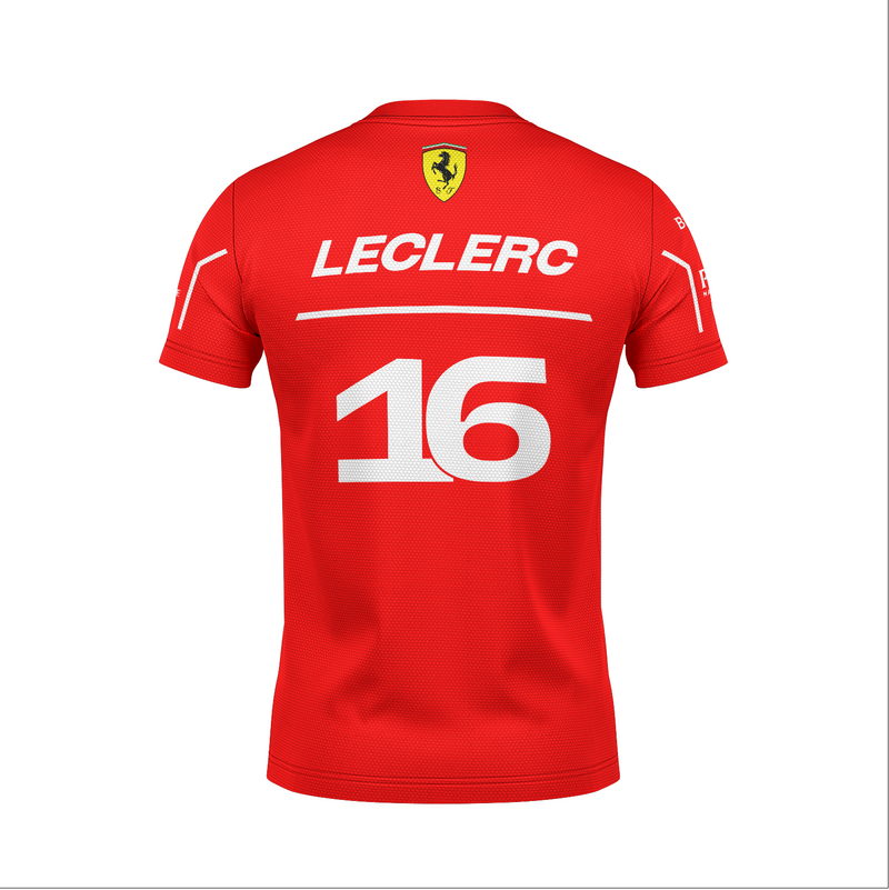 Camiseta Dryfit Ferrari Leclerc Vermelho 2025
