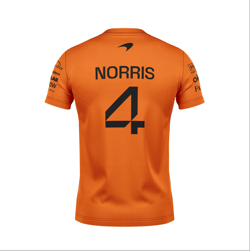 Camiseta Dryfit Mclaren Lando Norris Laranja 2025