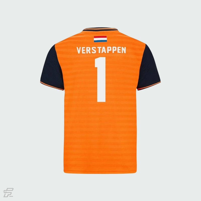 Camiseta Masculina Max Verstappen – Red Bull Racing F1 – Laranja