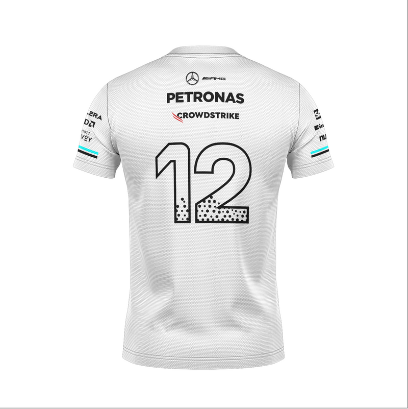 Camiseta Dryfit Mercedes Kimi Antoneli Branco 2025
