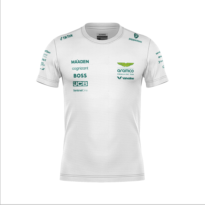 Camiseta Dryfit Aston Martin Equipe Branco 2025