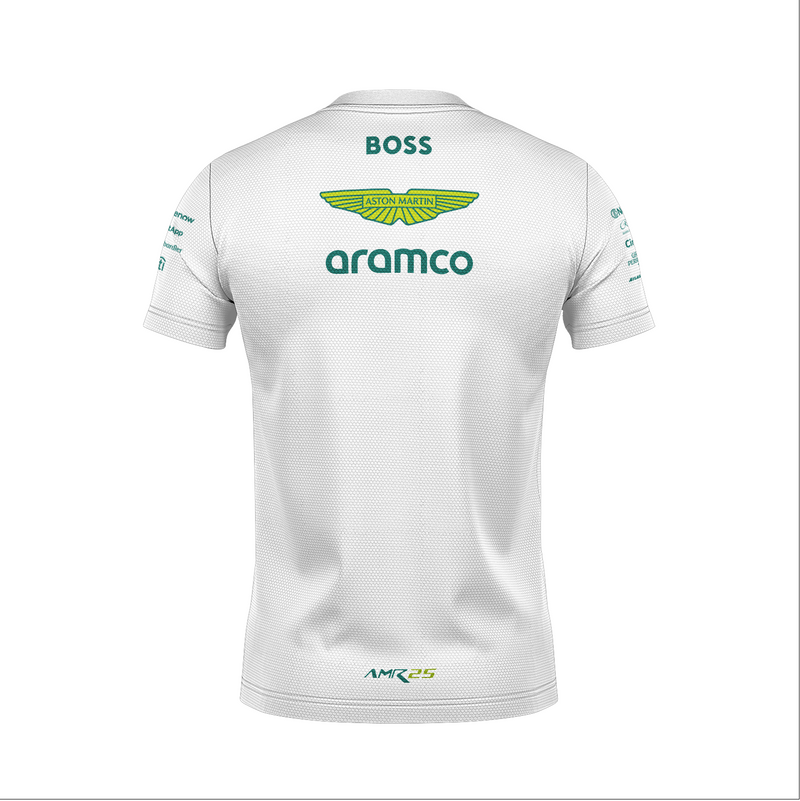 Camiseta Dryfit Aston Martin Equipe Branco 2025