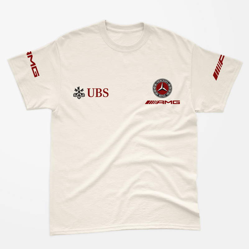 Camiseta Mercedes Logo Retrô Off White