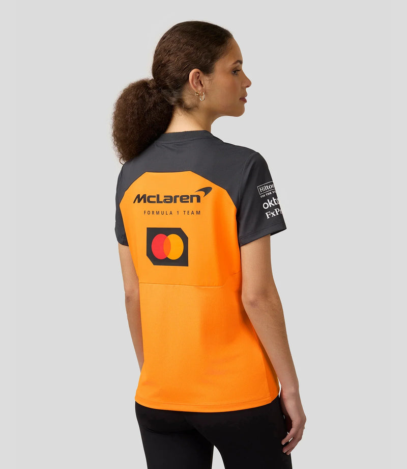 Camiseta Feminina da Equipe McLaren F1 2025 – PAPAYA