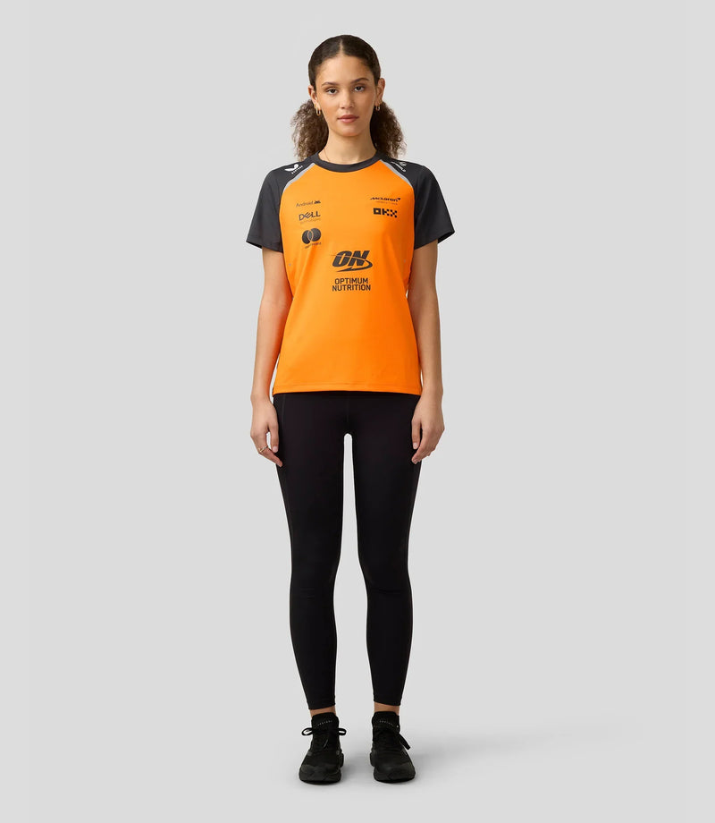 Camiseta Feminina da Equipe McLaren F1 2025 – PAPAYA