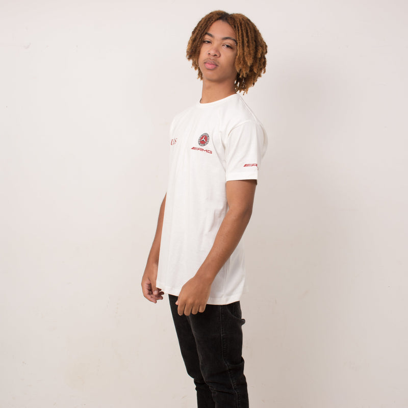 Camiseta Mercedes Logo Retrô Off White