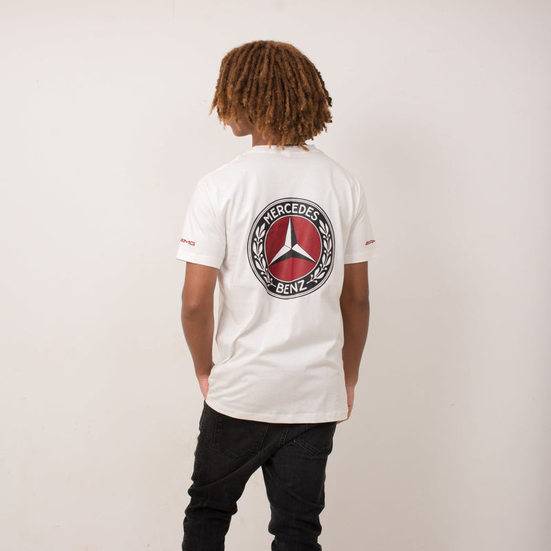 Camiseta Mercedes Logo Retrô Off White