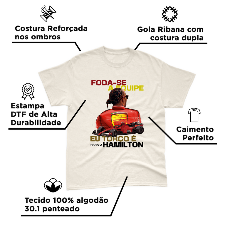 Camiseta Lewis Hamilton 2025 FOD@-SE Algodão